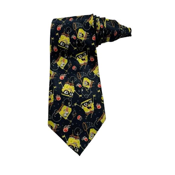 Nickelodeon SpongeBob SquarePants Bubbles Cartoon 2003 Novelty Necktie - Picture 1 of 7